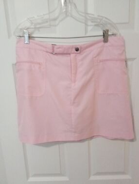 Izod Light Pink Golf Mini Skirt with Front Pockets  Size 12